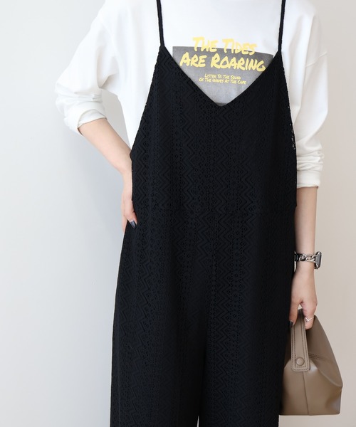 AMERICAN HOLIC（アメリカンホリック）の「レースキャミサロペット（サロペット/オーバーオール・レディース・ブラウン/ブラック/アイボリー・M/L）」の21枚目の写真