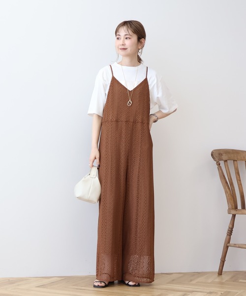 AMERICAN HOLIC（アメリカンホリック）の「レースキャミサロペット（サロペット/オーバーオール・レディース・ブラウン/ブラック/アイボリー・M/L）」の19枚目の写真