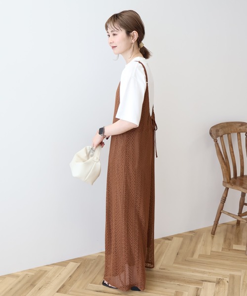 AMERICAN HOLIC（アメリカンホリック）の「レースキャミサロペット（サロペット/オーバーオール・レディース・ブラウン/ブラック/アイボリー・M/L）」の13枚目の写真