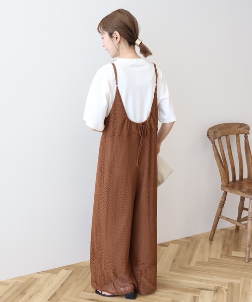 AMERICAN HOLIC（アメリカンホリック）の「レースキャミサロペット（サロペット/オーバーオール・レディース・ブラウン/ブラック/アイボリー・M/L）」の12枚目の写真