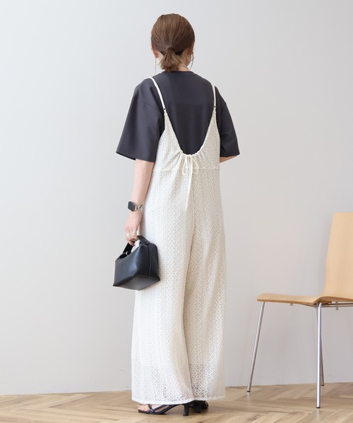 AMERICAN HOLIC（アメリカンホリック）の「レースキャミサロペット（サロペット/オーバーオール・レディース・ブラウン/ブラック/アイボリー・M/L）」の9枚目の写真