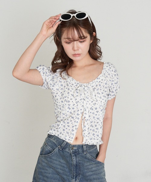 RAY CASSIN(レイカズン)の「コンパクトヘンリーブラウス(シャツ/ブラウス・レディース・ホワイト/ホワイト系その他2/ブルー系その他2・FREE)」の3枚目の写真