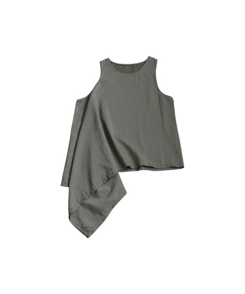antiqua(アンティカ)の「アシメドレープタンクトップ(タンクトップ・レディース・ベージュ/ブラック・ONESIZE)」の14枚目の写真