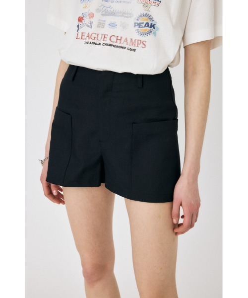 MOUSSY（マウジー）の「BIG POCKET ショートパンツ（その他パンツ・レディース・アイボリー/ブラック・1/2）」の3枚目の写真