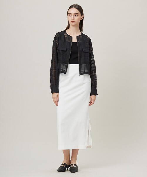 セール】シェルタリングドライサテン タイトスカート（スカート）｜ICB