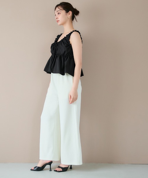 coca(coca)(コカ)の「【WEB限定セール】ドットギャザーブラウス(シャツ/ブラウス・レディース・ドット/ブラック・M/L)」の7枚目の写真