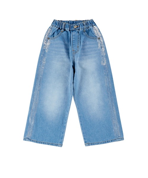 Ocean&Ground（オーシャン&グラウンド）の「ｼﾙﾊﾞｰﾗｲﾝﾃﾞﾆﾑﾊﾟﾝﾂ（デニムパンツ・キッズ・ダークインディゴブルー/ケミカルウォッシュ・90/100/110/120/130/140）」の14枚目の写真