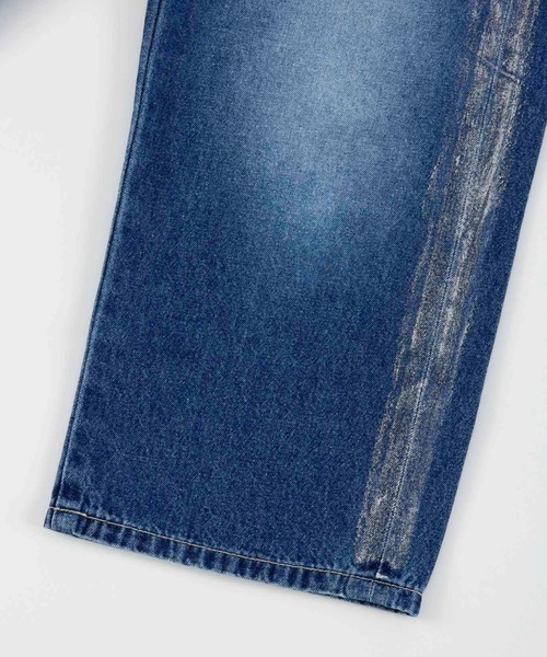 Ocean&Ground（オーシャン&グラウンド）の「ｼﾙﾊﾞｰﾗｲﾝﾃﾞﾆﾑﾊﾟﾝﾂ（デニムパンツ・キッズ・ダークインディゴブルー/ケミカルウォッシュ・90/100/110/120/130/140）」の3枚目の写真