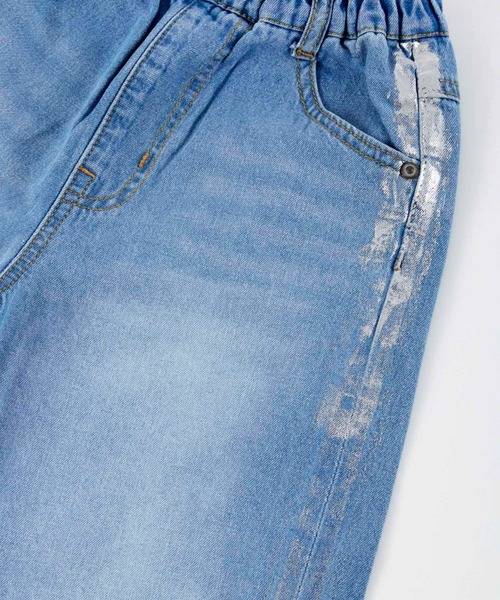 Ocean&Ground（オーシャン&グラウンド）の「ｼﾙﾊﾞｰﾗｲﾝﾃﾞﾆﾑﾊﾟﾝﾂ（デニムパンツ・キッズ・ダークインディゴブルー/ケミカルウォッシュ・90/100/110/120/130/140）」の7枚目の写真