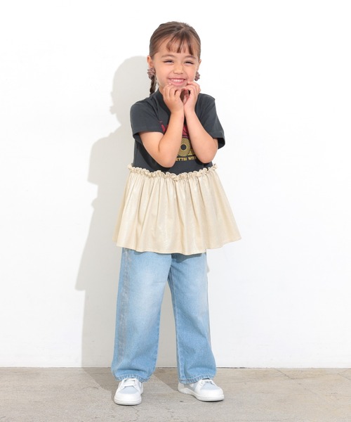 Ocean&Ground（オーシャン&グラウンド）の「ｼﾙﾊﾞｰﾗｲﾝﾃﾞﾆﾑﾊﾟﾝﾂ（デニムパンツ・キッズ・ダークインディゴブルー/ケミカルウォッシュ・90/100/110/120/130/140）」の11枚目の写真