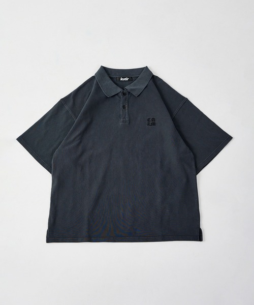 kutir(クティール)の「ASSORTED MOSS STITCH POLO SHIRT/アソート鹿の子ポロシャツ(ポロシャツ・メンズ・アイボリー/ブラック/グレー/レッド/ブラウン/ネイビー/ブラック系/ネイビー系/ブラウン系/レッド系・LARGE/MEDIUM)」の8枚目の写真