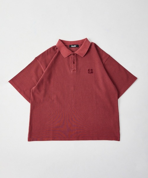 kutir(クティール)の「ASSORTED MOSS STITCH POLO SHIRT/アソート鹿の子ポロシャツ(ポロシャツ・メンズ・アイボリー/ブラック/グレー/レッド/ブラウン/ネイビー/ブラック系/ネイビー系/ブラウン系/レッド系・LARGE/MEDIUM)」の10枚目の写真
