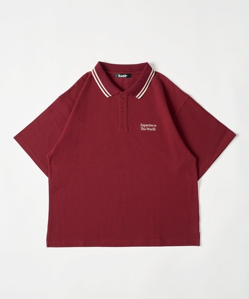 kutir(クティール)の「ASSORTED MOSS STITCH POLO SHIRT/アソート鹿の子ポロシャツ(ポロシャツ・メンズ・アイボリー/ブラック/グレー/レッド/ブラウン/ネイビー/ブラック系/ネイビー系/ブラウン系/レッド系・LARGE/MEDIUM)」の9枚目の写真