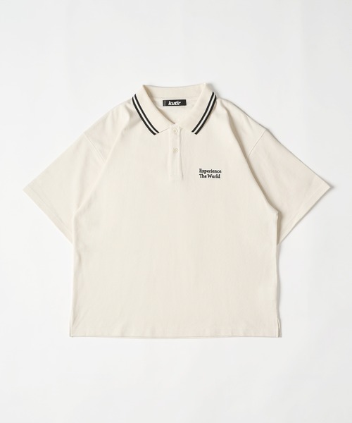 kutir(クティール)の「ASSORTED MOSS STITCH POLO SHIRT/アソート鹿の子ポロシャツ(ポロシャツ・メンズ・アイボリー/ブラック/グレー/レッド/ブラウン/ネイビー/ブラック系/ネイビー系/ブラウン系/レッド系・LARGE/MEDIUM)」の2枚目の写真