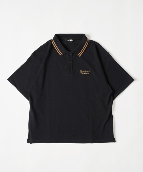 kutir(クティール)の「ASSORTED MOSS STITCH POLO SHIRT/アソート鹿の子ポロシャツ(ポロシャツ・メンズ・アイボリー/ブラック/グレー/レッド/ブラウン/ネイビー/ブラック系/ネイビー系/ブラウン系/レッド系・LARGE/MEDIUM)」の3枚目の写真