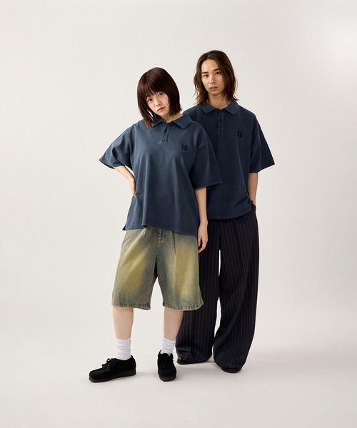 kutir(クティール)の「ASSORTED MOSS STITCH POLO SHIRT/アソート鹿の子ポロシャツ(ポロシャツ・メンズ・アイボリー/ブラック/グレー/レッド/ブラウン/ネイビー/ブラック系/ネイビー系/ブラウン系/レッド系・LARGE/MEDIUM)」の14枚目の写真