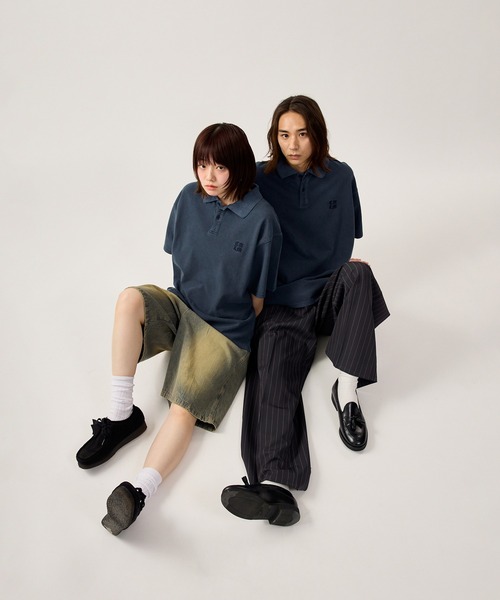kutir(クティール)の「ASSORTED MOSS STITCH POLO SHIRT/アソート鹿の子ポロシャツ(ポロシャツ・メンズ・アイボリー/ブラック/グレー/レッド/ブラウン/ネイビー/ブラック系/ネイビー系/ブラウン系/レッド系・LARGE/MEDIUM)」の15枚目の写真