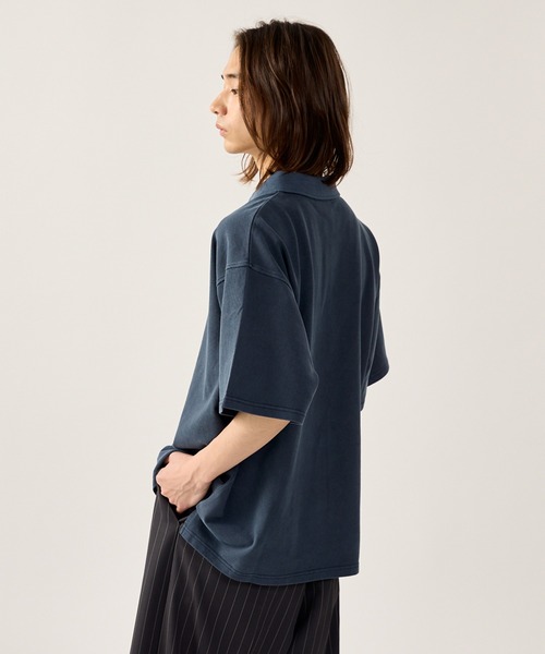 kutir(クティール)の「ASSORTED MOSS STITCH POLO SHIRT/アソート鹿の子ポロシャツ(ポロシャツ・メンズ・アイボリー/ブラック/グレー/レッド/ブラウン/ネイビー/ブラック系/ネイビー系/ブラウン系/レッド系・LARGE/MEDIUM)」の18枚目の写真