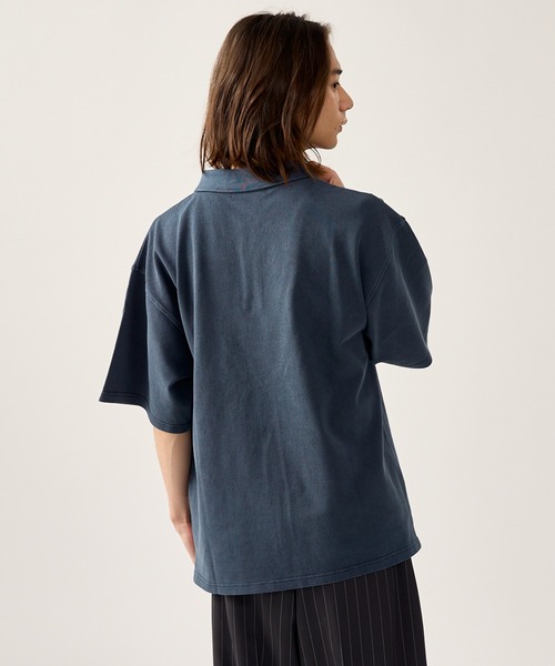 kutir(クティール)の「ASSORTED MOSS STITCH POLO SHIRT/アソート鹿の子ポロシャツ(ポロシャツ・メンズ・アイボリー/ブラック/グレー/レッド/ブラウン/ネイビー/ブラック系/ネイビー系/ブラウン系/レッド系・LARGE/MEDIUM)」の19枚目の写真