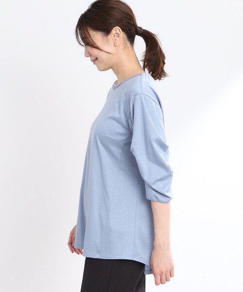 tシャツ 「夏SALE／接触冷感／洗える」六分袖ジャージプルオーバー レディース Reflect tシャツ 「夏SALE／接触冷感／洗える」六分袖ジャージ
