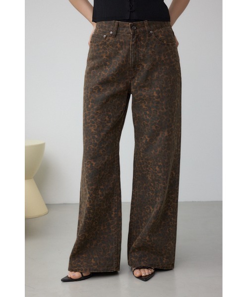 AZUL by moussy（アズールバイマウジー）の「AZUL DENIM J/Wレオパードプリントデニム（デニムパンツ・レディース・ブラウン系その他・SMALL/MEDIUM）」の3枚目の写真