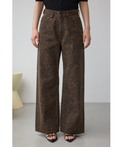 AZUL by moussy（アズールバイマウジー）の「AZUL DENIM J/Wレオパードプリントデニム（デニムパンツ・レディース・ブラウン系その他・SMALL/MEDIUM）」の6枚目の写真