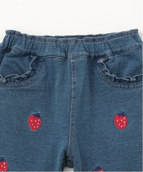 baby cheer（ベイビーチアー）の「いちごニットデニムパンツ（その他パンツ・キッズ・ネイビー・100cm/90cm/80ｃｍ/110cm/120cm）」の4枚目の写真
