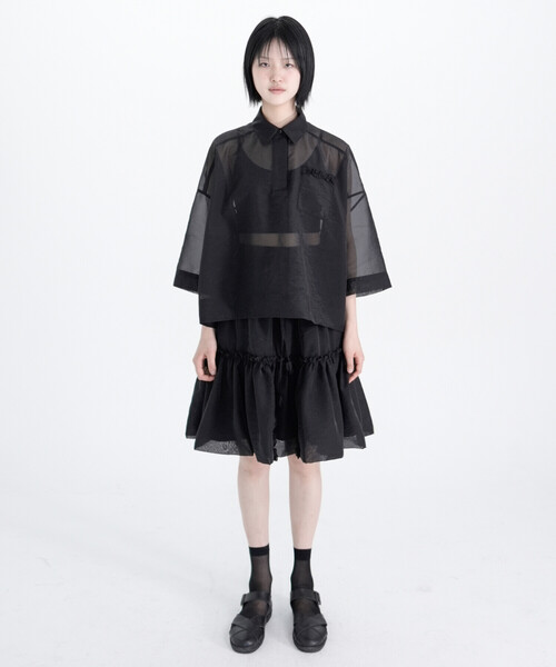 Bshop(ビショップ)の「eunoia | プルオーバーシャツ WOMEN(シャツ/ブラウス・レディース・ブラック・ONE)」の15枚目の写真