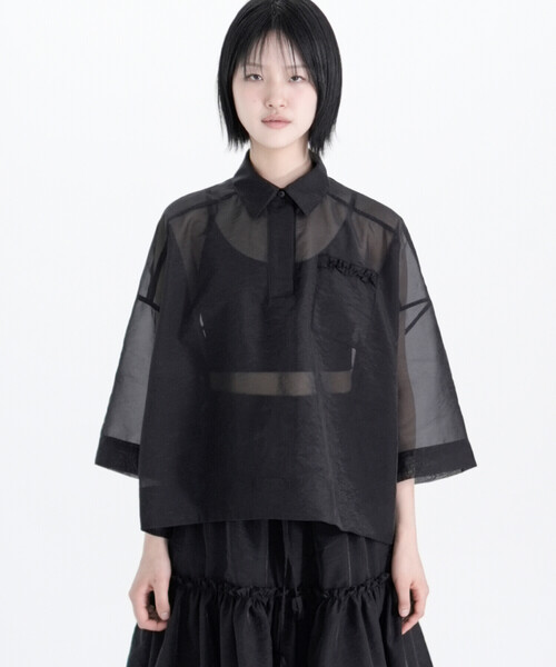 Bshop(ビショップ)の「eunoia | プルオーバーシャツ WOMEN(シャツ/ブラウス・レディース・ブラック・ONE)」の1枚目の写真