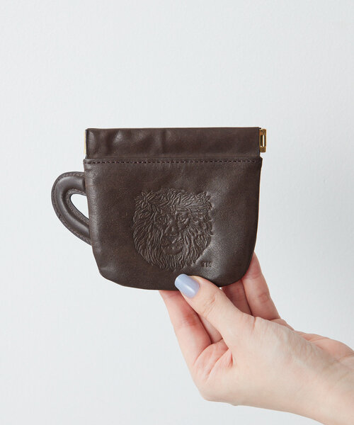 LION COFFEE(ライオンコーヒー)コラボ カップ型レザーポーチ