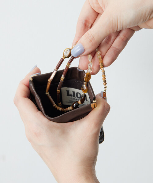 LION COFFEEebr カップレザーポーチ 本日お値下げ❗早い者勝ちです❗ ear PAPILLONNER（イアパピヨネ）の「LION COFFEE(ライオンコーヒー