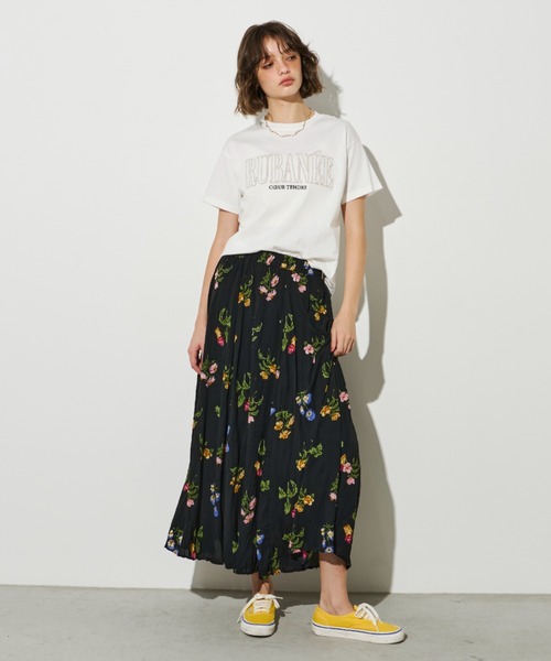 Unitage(ユニテージ)の「ラメ刺繍ロゴTEE(Tシャツ/カットソー・レディース・アイボリー/チャコールグレー/ピンク・FREE)」の17枚目の写真