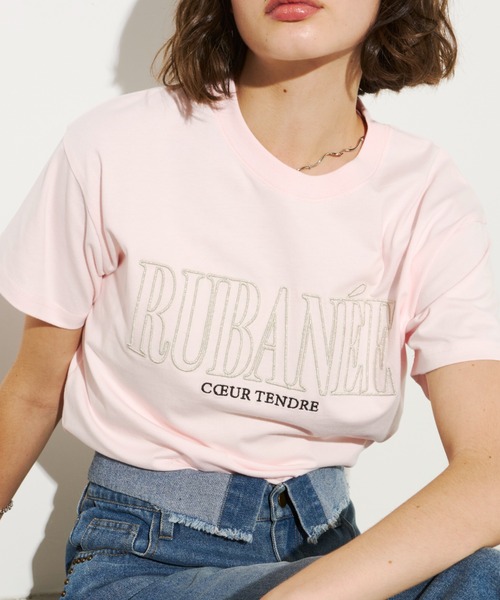 Unitage(ユニテージ)の「ラメ刺繍ロゴTEE(Tシャツ/カットソー・レディース・アイボリー/チャコールグレー/ピンク・FREE)」の20枚目の写真
