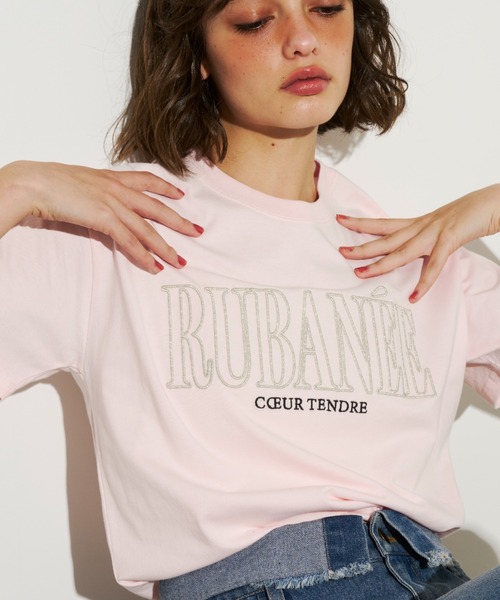 Unitage(ユニテージ)の「ラメ刺繍ロゴTEE(Tシャツ/カットソー・レディース・アイボリー/チャコールグレー/ピンク・FREE)」の19枚目の写真