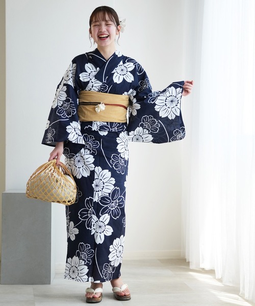 クリーニング済　utatane  浴衣＆帯セット　2023 楽天市場】 浴衣 > 二部式浴衣3点セット : utatane