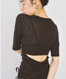 DRWCYS（ドロシーズ）の「バックオープンシアーＴシャツ（Tシャツ/カットソー）」