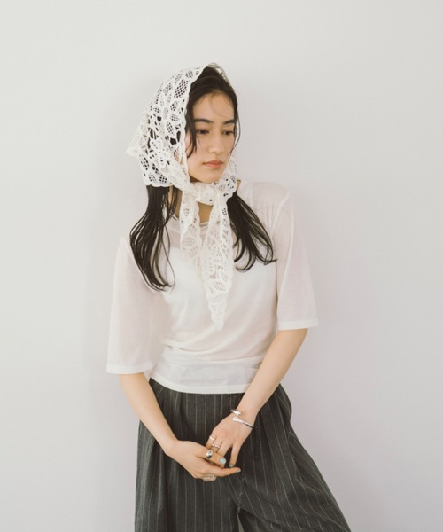 DRWCYS（ドロシーズ）の「バックオープンシアーＴシャツ（Tシャツ/カットソー・レディース・ホワイト/ブラック・FREE）」の10枚目の写真