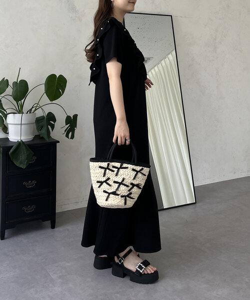 prose verse（プロズヴェール）の「ストレッチパールフリルマーメイドカットワンピース（ワンピース・レディース・ブラック・PL/PM/LARGE/MEDIUM）」の8枚目の写真