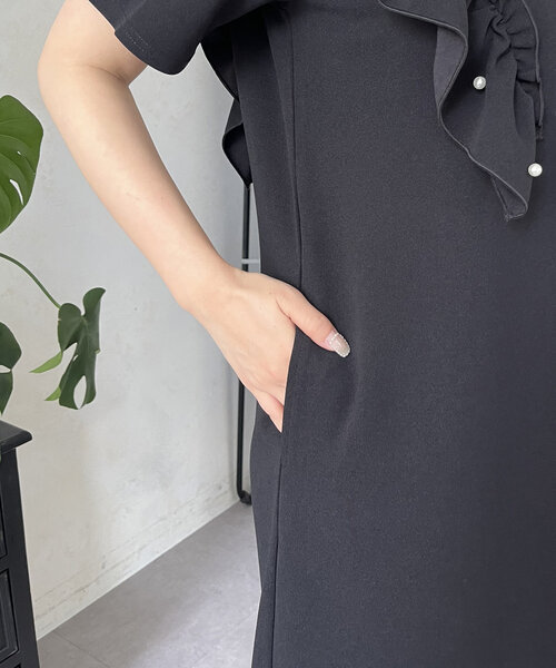 prose verse（プロズヴェール）の「ストレッチパールフリルマーメイドカットワンピース（ワンピース・レディース・ブラック・PL/PM/LARGE/MEDIUM）」の20枚目の写真