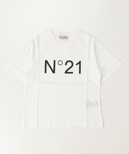 N°21(ヌメロ ヴェントゥーノ)の「N°21(ヌメロ ヴェントゥーノ)Kids & Junior ブランドロゴ半袖Tシャツカットソー(Tシャツ/カットソー・キッズ・ライトピンク/ホワイト/ブラック・10Y/12Y/14Y/16Y)」の1枚目の写真