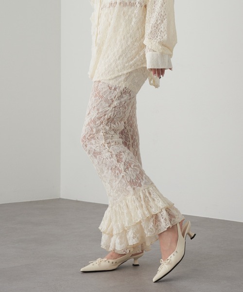 RAY CASSIN（レイカズン）の「レースアップミュール（その他シューズ・レディース・ホワイト/ブラック・36/37/38）」の5枚目の写真