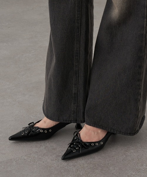 RAY CASSIN（レイカズン）の「レースアップミュール（その他シューズ・レディース・ホワイト/ブラック・36/37/38）」の11枚目の写真