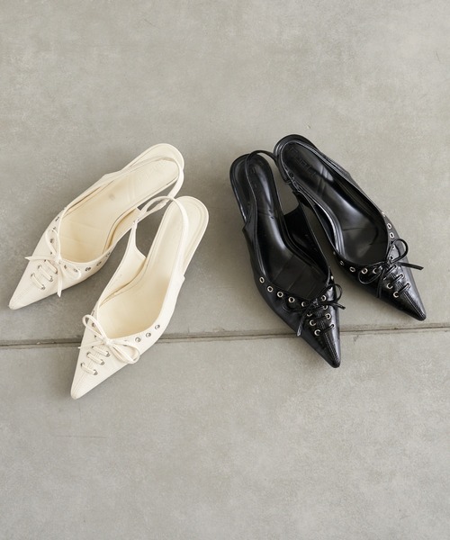 RAY CASSIN（レイカズン）の「レースアップミュール（その他シューズ・レディース・ホワイト/ブラック・36/37/38）」の20枚目の写真