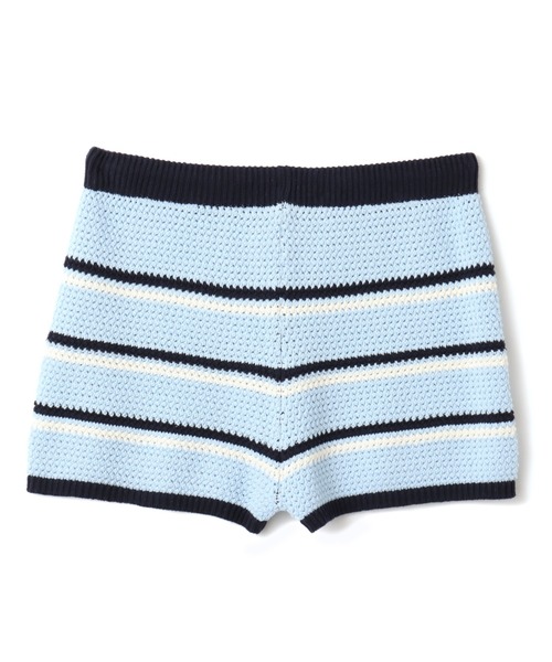 atmos pink(アトモスピンク)の「atmos pink Boder Knit Short Pants / アトモス ピンク ボーダーニット ショート パンツ(その他パンツ・レディース・ブルー/ホワイト・FREE)」の6枚目の写真