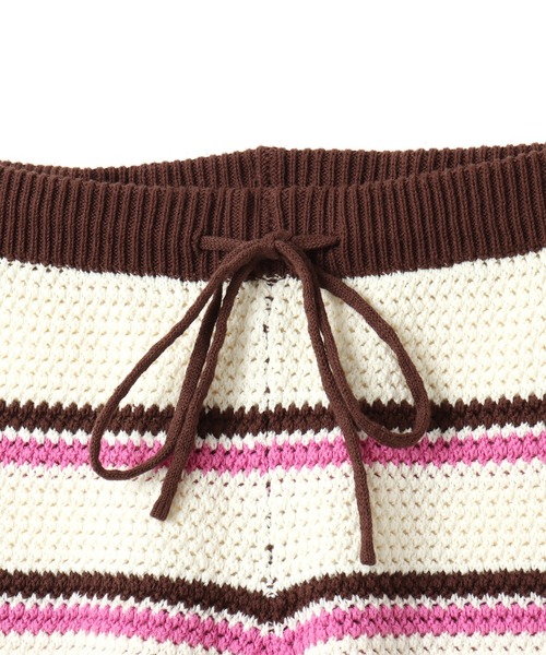 atmos pink(アトモスピンク)の「atmos pink Boder Knit Short Pants / アトモス ピンク ボーダーニット ショート パンツ(その他パンツ・レディース・ブルー/ホワイト・FREE)」の13枚目の写真
