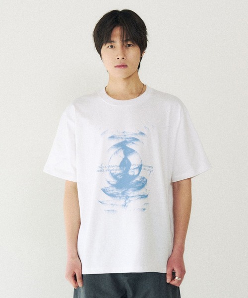 [SLOW ACID] Dune Wave Short Sleeve T-Shirt /追跡付 セール】【UNISEX】SLOW ACID／DUNE WAVE T（Tシャツ/カットソー