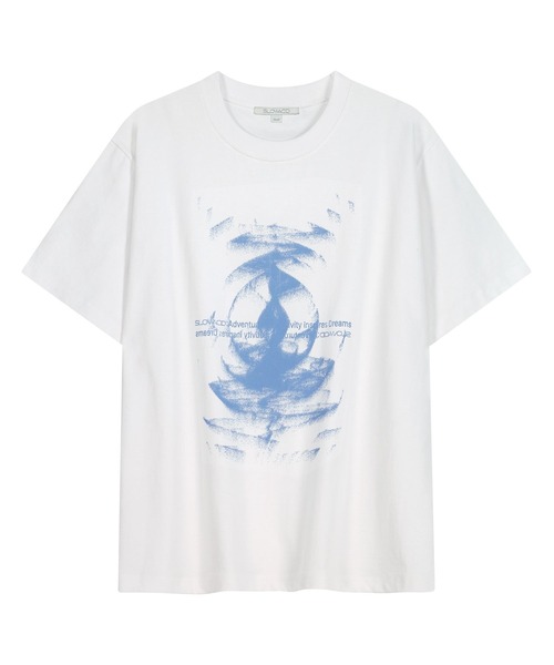 [SLOW ACID] Dune Wave Short Sleeve T-Shirt /追跡付 セール】【UNISEX】SLOW ACID／DUNE WAVE T（Tシャツ/カットソー