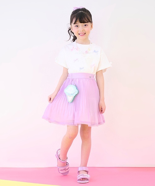 mezzo piano(メゾピアノ)の「アイスポーチつき アコーディオンプリーツスカート(スカート・キッズ・ラベンダー/ブルー・130cm/110cm/120cm/140cm)」の2枚目の写真
