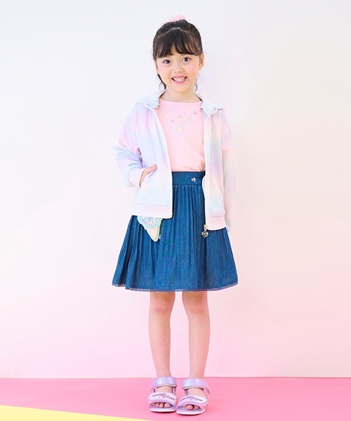 mezzo piano(メゾピアノ)の「アイスポーチつき アコーディオンプリーツスカート(スカート・キッズ・ラベンダー/ブルー・130cm/110cm/120cm/140cm)」の19枚目の写真