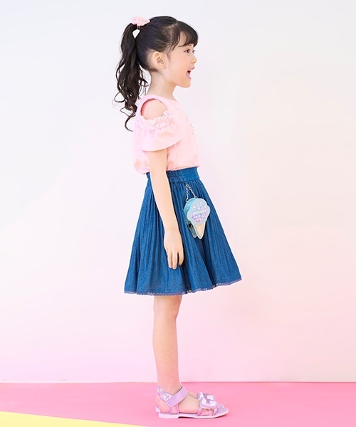mezzo piano(メゾピアノ)の「アイスポーチつき アコーディオンプリーツスカート(スカート・キッズ・ラベンダー/ブルー・130cm/110cm/120cm/140cm)」の22枚目の写真